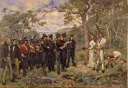 Douglas Morison The Foundation of Perth 1829 oil painting